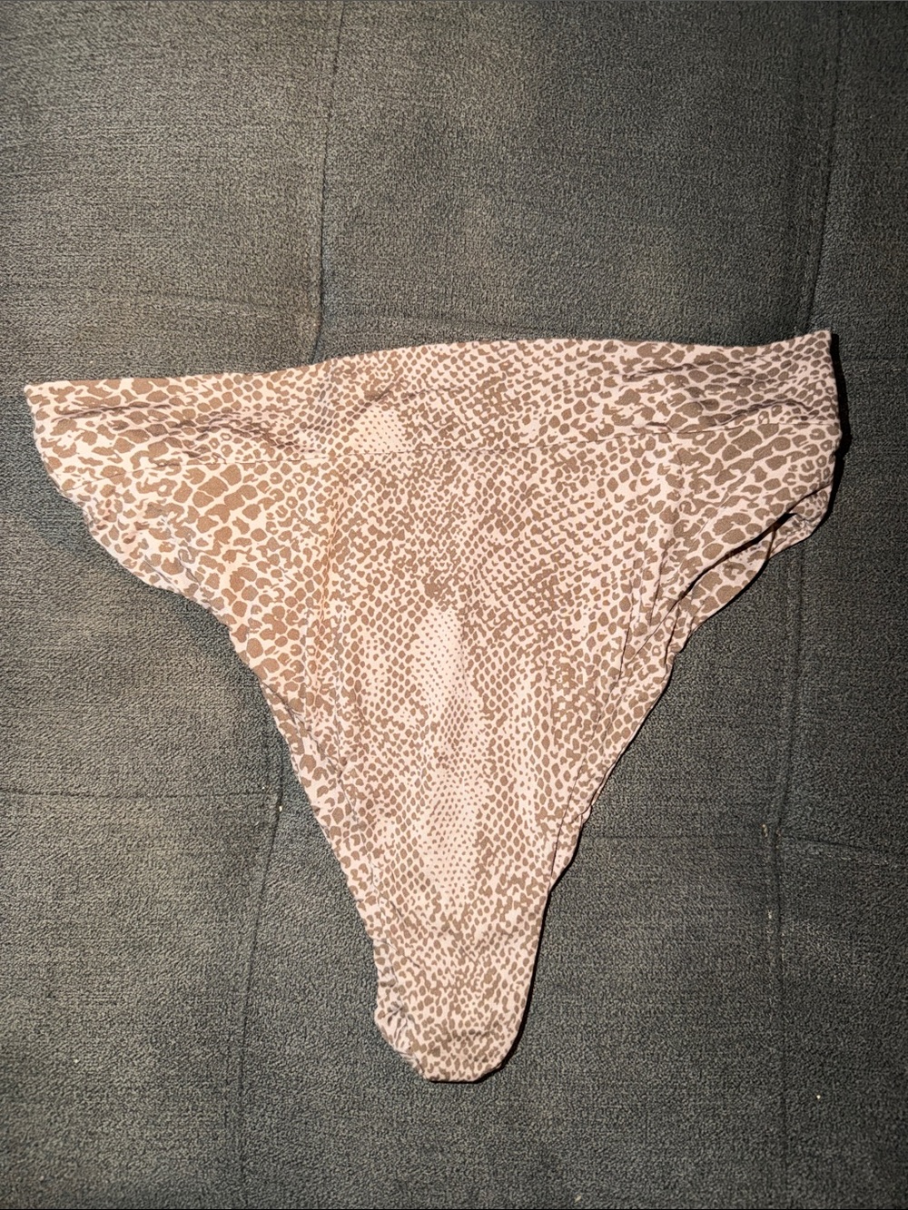 acacia swimwear Beige Animal-Print High-Cut Bikini Bottoms